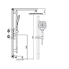 Душевая система Arrow AG3733SHMB-1-1 черный