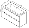 Тумба с раковиной AM.PM X-Joy M85A-FHX1002-WC1002WG, белый