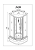 Душевая кабина Deto L L590GM+EL