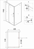 Душевой уголок Niagara Nova 110x80 NG-43-11AG-A80G, профиль золото, стекло прозрачное