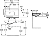 Раковина 90 см Roca Nexo 327648000 правая