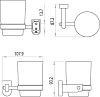 Стакан Lemark Omega LM3136C, хром