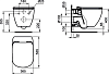 Комплект инсталляция с кнопкой смыва с подвесным унитазом Ideal Standard Tesi T387201 с сиденьем микролифт