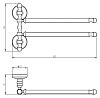 Полотенцедержатель Migliore Mirella 17218 бронза;золото;хром