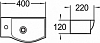 Раковина Comforty 40 7947AR 00004150353, правая, белый