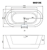 Акриловая ванна Gemy G9213C белый