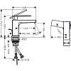 Смеситель для раковины Hansgrohe Tecturis E 73002670 черный