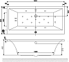 Акриловая ванна Excellent Pryzmat Lux 180х80 WAEx.PRL18WH