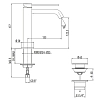 Смеситель для раковины Gattoni Circle Two 9144/91NS серый