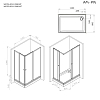 Душевой уголок Am.Pm Sunny W87G-403-12080-MT профиль хром матовый, стекло прозрачное