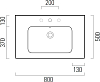 Мебельная раковина GSI Pura 80