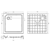 Душевой поддон Cezares Tray SMC 90x90 TRAY-SMC-A-90-550-150-W, белый