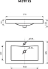 Раковина 75 см Misty Р-Мис14075