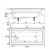 Чугунная ванна Delice Parallel DLR220506RB-AS белый