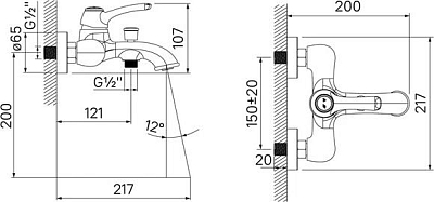 Смеситель для ванны Iddis Oldie OLDYG00i02, золото