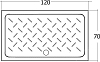 Поддон для душа RGW Ceramics CR-127 70х120х6