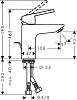 Смеситель для раковины Hansgrohe Logis Loop 71154000, хром