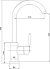 Комплект Мойка кухонная Domaci Солерно DMQ-1455.Р барит, 45х46 см, квадратная, накладная, кварцевая, серая + Смеситель DC-3004 барит + Дозатор 401 барит