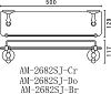 Полка стеклянная Art&Max Antic Crystal AM-E-2682SJ-Do, золото