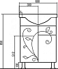 Тумба под раковину Aquaton Лиана 55 1A162901LL010, белый