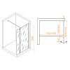 Душевая перегородка RGW WA-050W 351005083-15 профиль белый, стекло прозрачное