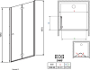 Душевая дверь в нишу Radaway EOS DWB 90 интимато R