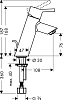 Смеситель для раковины Hansgrohe Talis 32040000, хром