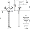 Смеситель для раковины Gattoni TRD TR300/18C0 с донным клапаном хром