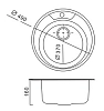 Кухонная мойка Haiba HBS490-06 хром