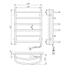 Полотенцесушитель электрический Laris Евромикс 73207242 хром