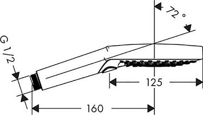 Душевая лейка Hansgrohe Raindance Select S 120 3jet P 26014000