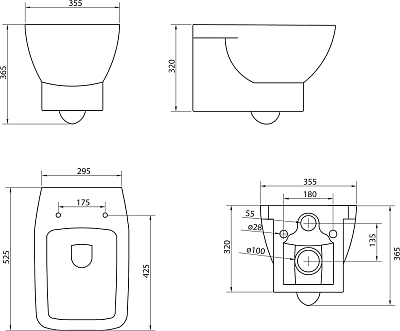 Подвесной унитаз BelBagno Lago BB128CH