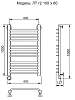 Полотенцесушитель электрический Ника Trapezium ЛТ Г2 100/60 лев хром