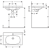 Раковина 75 см Geberit Acanto 500.622.01.2, белый