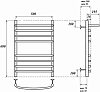 Полотенцесушитель водяной Point PN05156SP П7 500x600 с полкой, хром