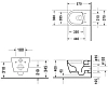 Инсталляция Geberit с безободковым унитазом Duravit Me by Starck Rimless 45290900A1, сиденье микролифт, комплект