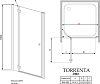 Душевая дверь в нишу Radaway Torrenta DWJ 80 прозрачное стекло L