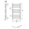 Полотенцесушитель водяной Domoterm Лаура Лаура П9 500x700 хром