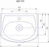 Мебельная раковина СанТа Уют 45, белый
