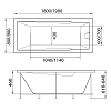 Акриловая ванна 1MarKa Raguza 01ра1880кс2+ белый