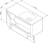 Тумба с раковиной Am.Pm Awe 115 R венге фактурная