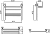 Полотенцесушитель водяной Aquanerzh Прямой групповой с полкой 50х50