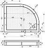 Поддон для душа Эстет Омега R 100x80