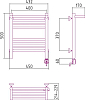 Полотенцесушитель электрический Сунержа Богема 00-0507-5040 50x40 с полкой R