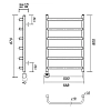 Полотенцесушитель электрический Domoterm Стефано Стефано П6 500x800 EL хром