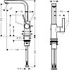 Смеситель для раковины Hansgrohe Metris S 31159000, хром