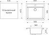 Мойка кухонная Domaci Бьелла DMC-06 черная, встраиваемая, накладная, искусственный мрамор, прямоугольная, российская