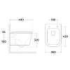 Комплект SIN-CCI-SMP-101,SIN-FB-BSC-503,SIN-TS-BLT-171: инсталляция SinteSi CCI-SMP-101 с подвесным безободковым унитазом SinteSi BALTI, клавиша хром