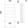 Полотенцесушитель водяной Terminus Аврора П6 400x600 4670078529879, хром
