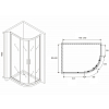 Душевой уголок Abber Schwarzer Diamant 120x90 AG01129B профиль черный, стекло прозрачное